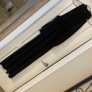 Black dress, beautiful cut out cold shoulders, flowy.